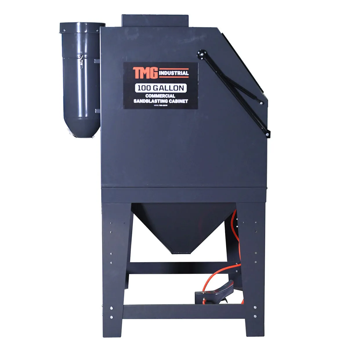 TMG Industrial 265 Gallon/990L Commercial Cabinet Sandblaster, Vacuum Filtration System, Oversized View Window, 125 PSI, 24 CFM, TMG-ABC99