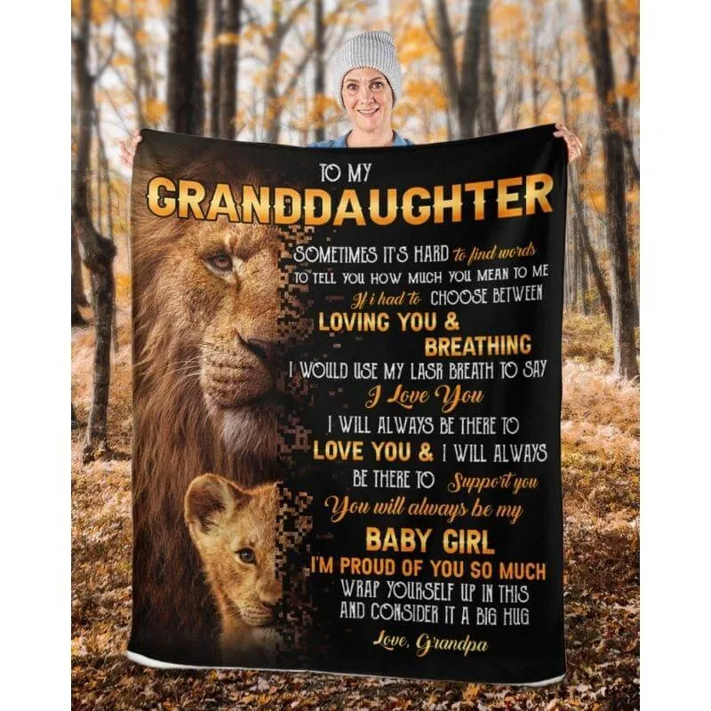 To My Granddaughter - From Grandpa - A322 - Premium Blanket