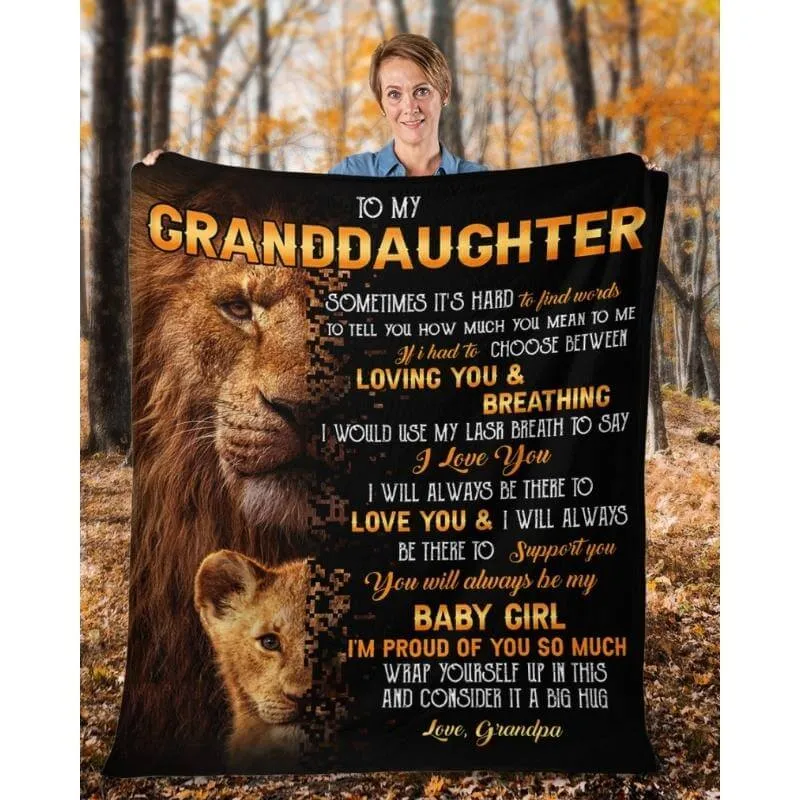 To My Granddaughter - From Grandpa - A322 - Premium Blanket