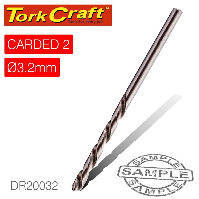 TORK CRAFT DRILL HSS 3.2MM 135DEG 2/CARD INDUSTRIAL BIT DR20032