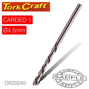 TORK CRAFT DRILL HSS 4.5MM 135DEG 1/CARD INDUSTRIAL BIT DR20045