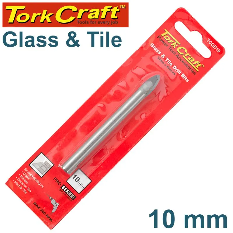 TORK CRAFT GLASS & TILE DRILL 10MM TCGD10