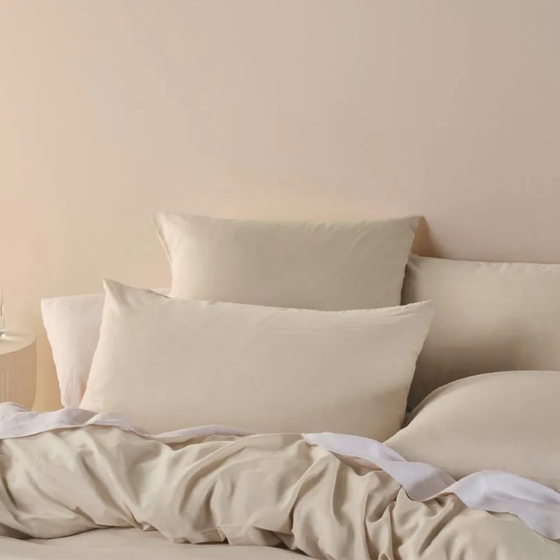 Triblend European Pillowcase NATURAL by Linen House