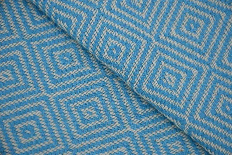 Turquoise 100% Cotton Round Beach Towel