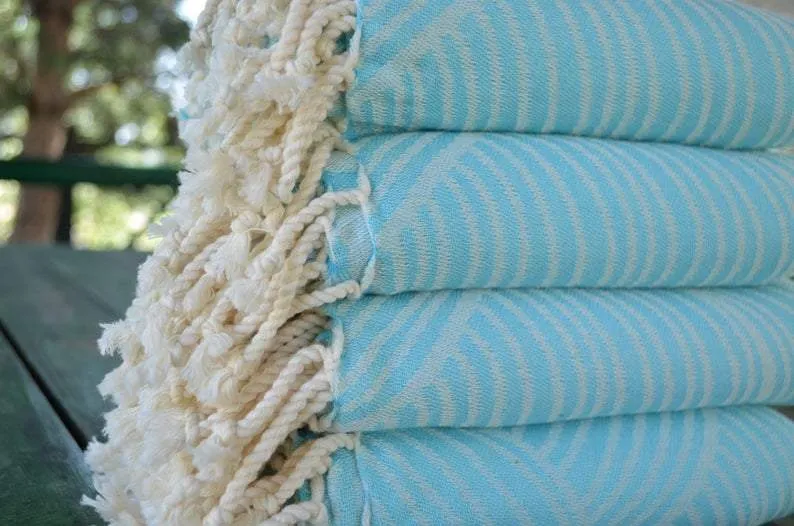 Turquoise Sunrise 100% Cotton Towel