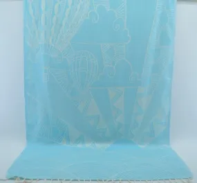 Turquoise Sunrise 100% Cotton Towel