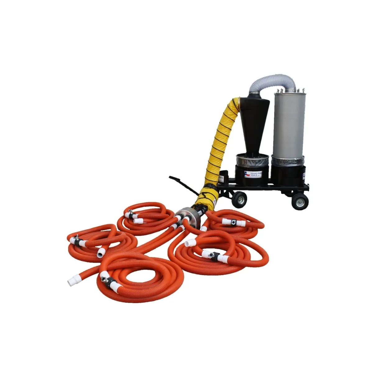 TX-DCS-MU5 - 5 Way, Multi-User, Portable Dust Collection System