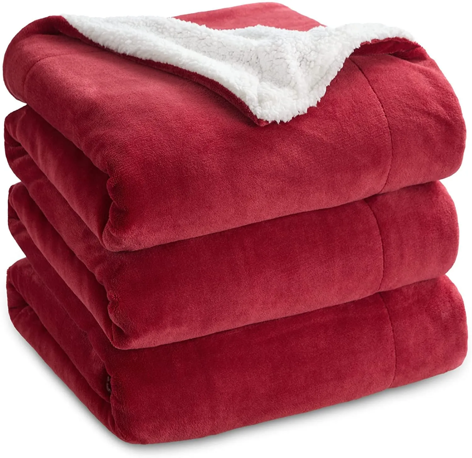 VAS COLLECTIONS® All-Seasons Super Soft Flannel Solid/Plain Blanket/AC Dohars/Duvet/Quilt for Summer, Red & Maroon, Size 150X225 cm (Single)