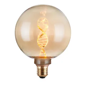 Vintlux E27 Dimmable LED Filament Lamp 4W G125 110lm 1800K Kyodai DNA Globe XL Gold