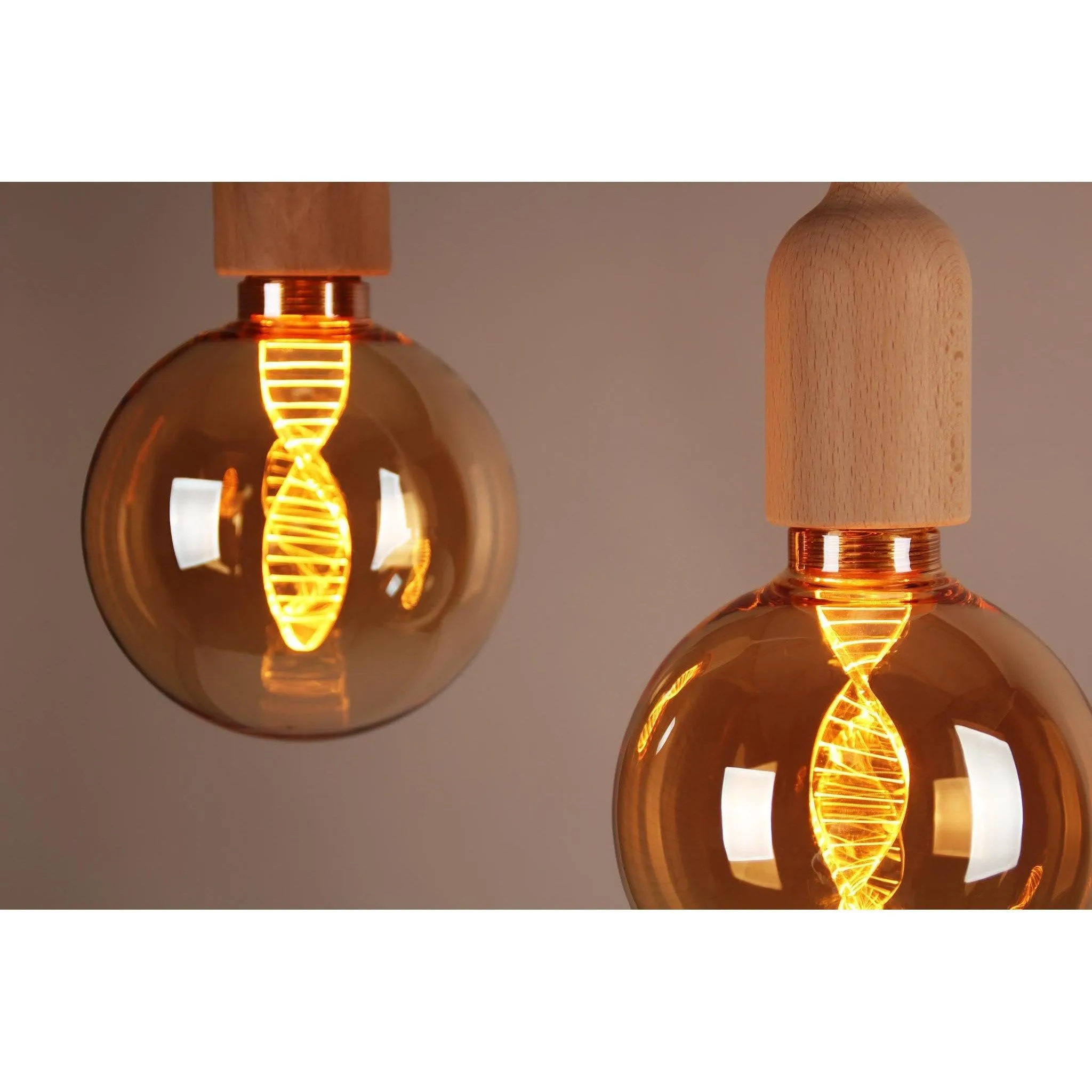 Vintlux E27 Dimmable LED Filament Lamp 4W G125 110lm 1800K Kyodai DNA Globe XL Gold