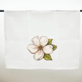 White Dogwood Flower Tea Towel