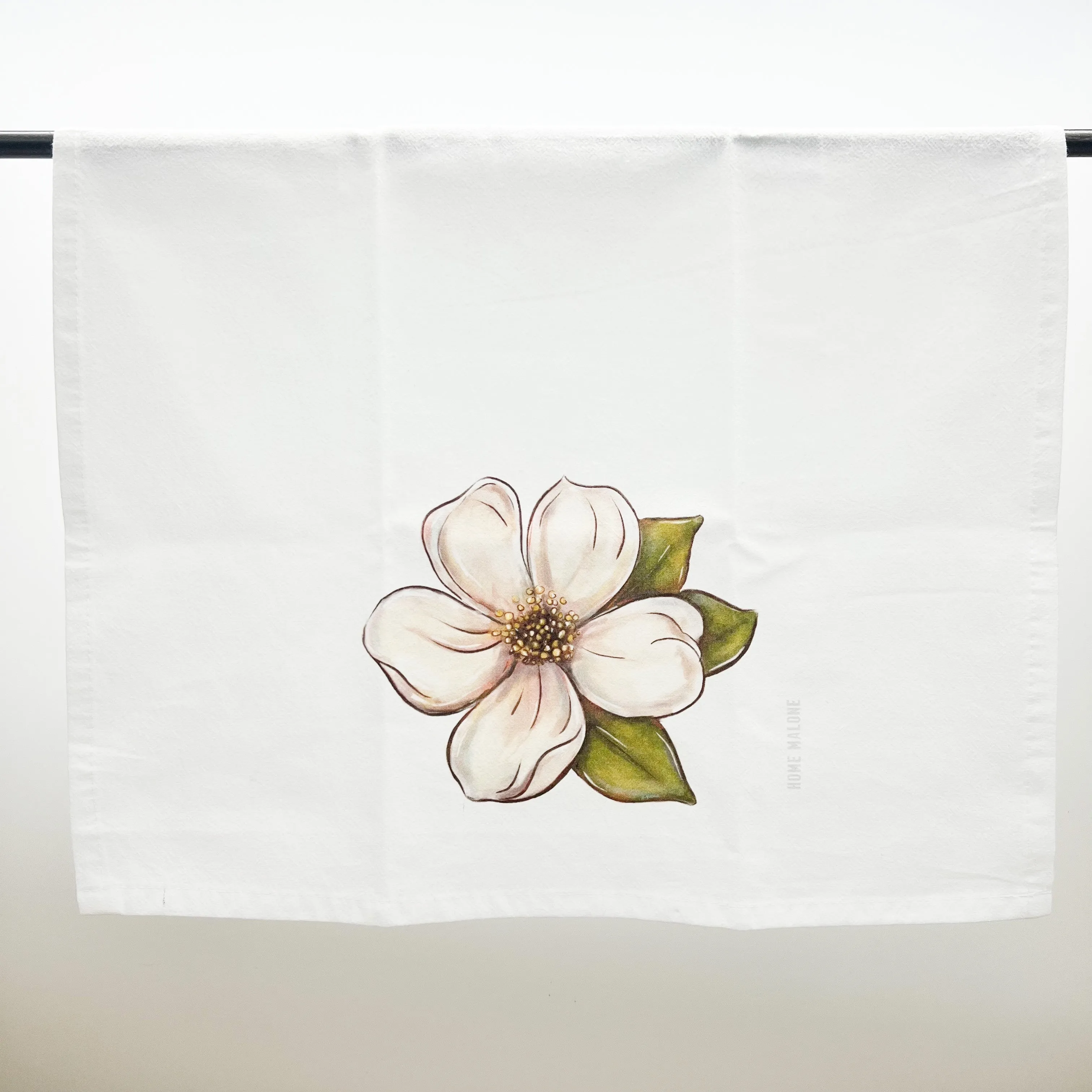 White Dogwood Flower Tea Towel