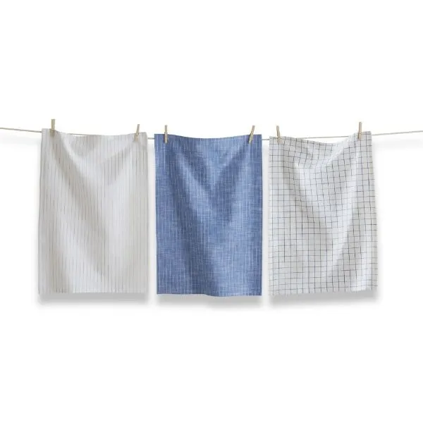 Window Pane   Pinstripe Dishtowel Set of 3