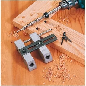 Woodworking Wood Pocket Hole Drill Guide Jig Tool Kit Pockethole Face Frame