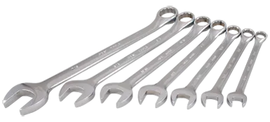 Wrench Set - Gray Tools 7-Piece Mirror Chrome, 12 Point SAE TU7