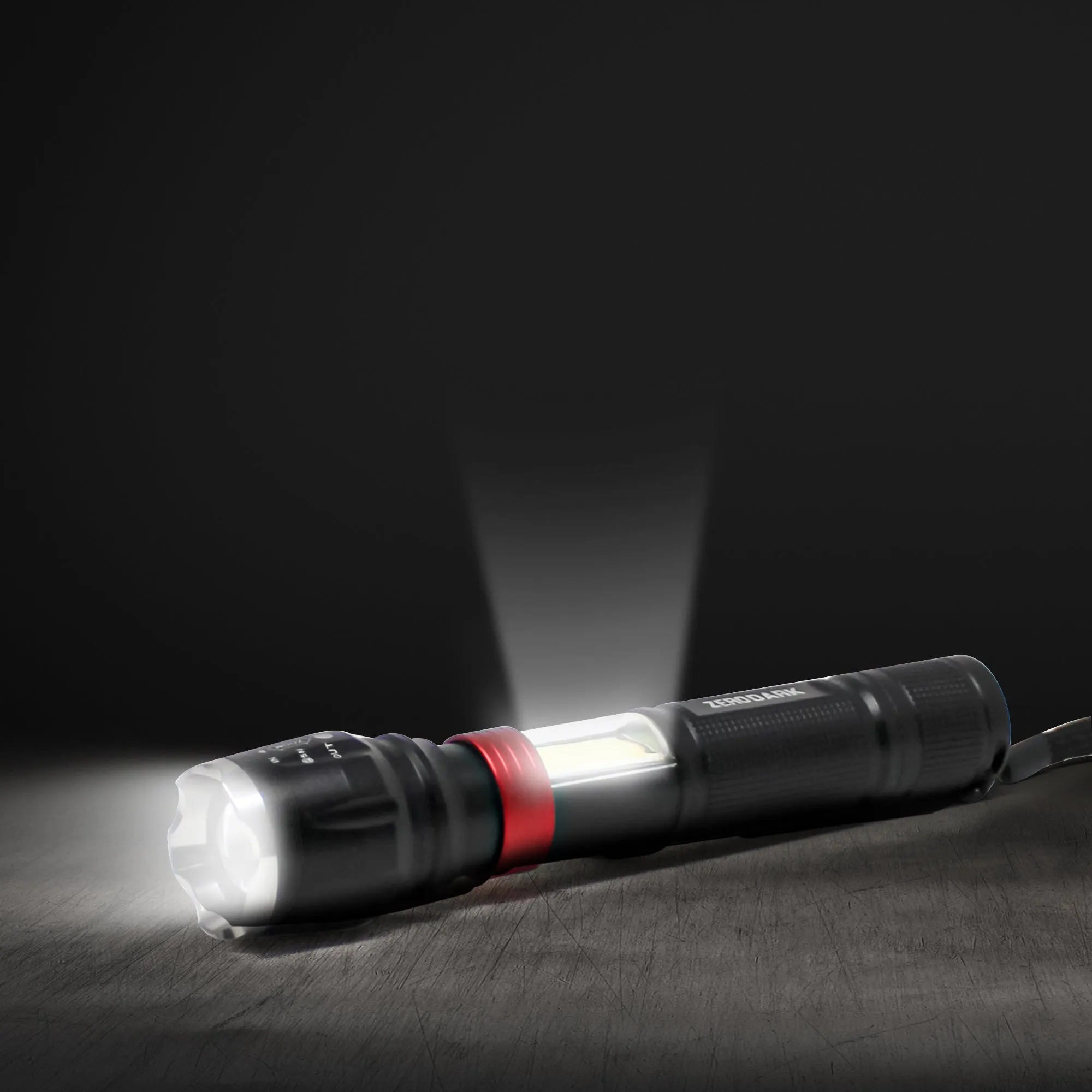 ZeroDark 2 in 1 Tactical Flashlight Lantern with Zoom & Magnetic Base